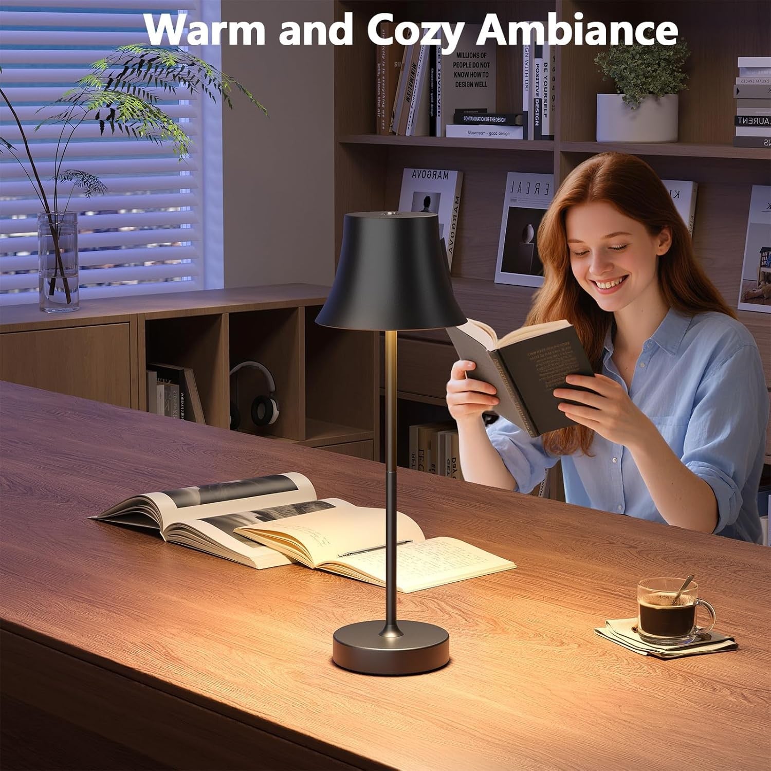 Rechargeable Table Lamp, Cordless Battery Operated Touch USB Table Lamp