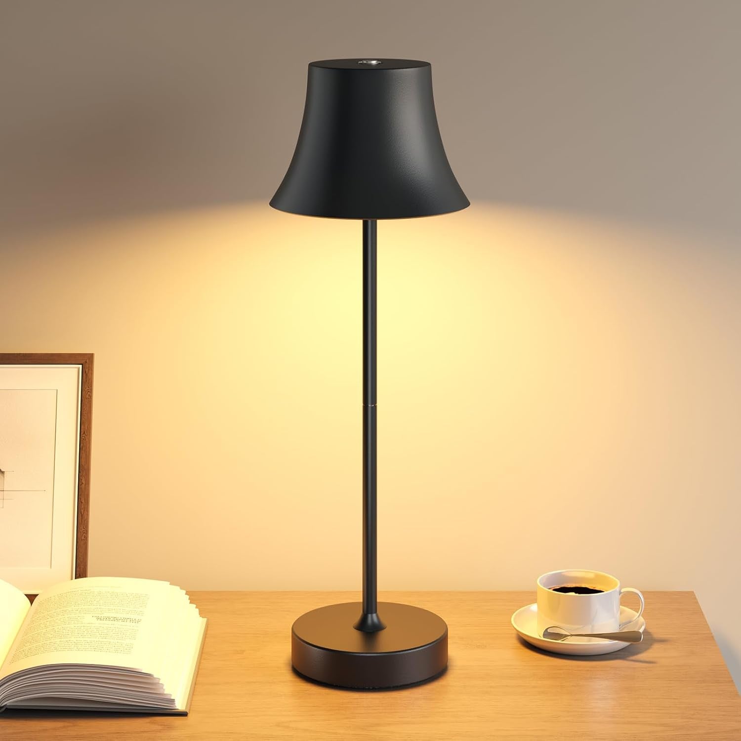 Rechargeable Table Lamp, Cordless Battery Operated Touch USB Table Lamp